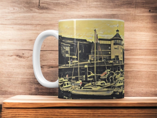 Golden Hour over Whitehaven Harbour Mug