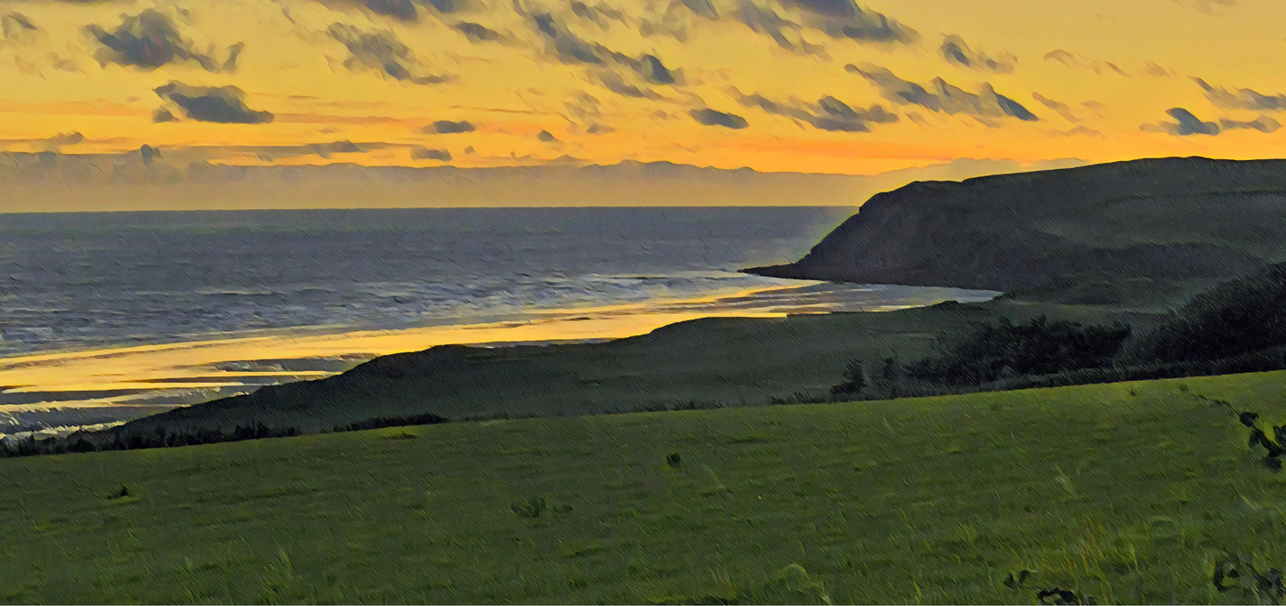 Sunset over St Bees Greeting Card