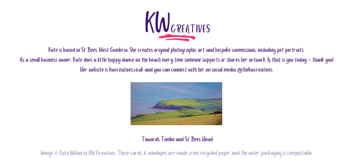 Towards Tomlin and St Bees Head Greeting Card