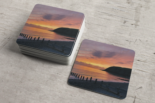 Golden Hour St Bees Coaster