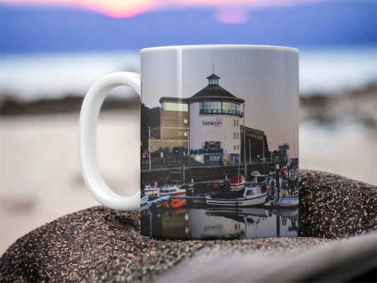 Sunrise over Whitehaven Harbour Mug
