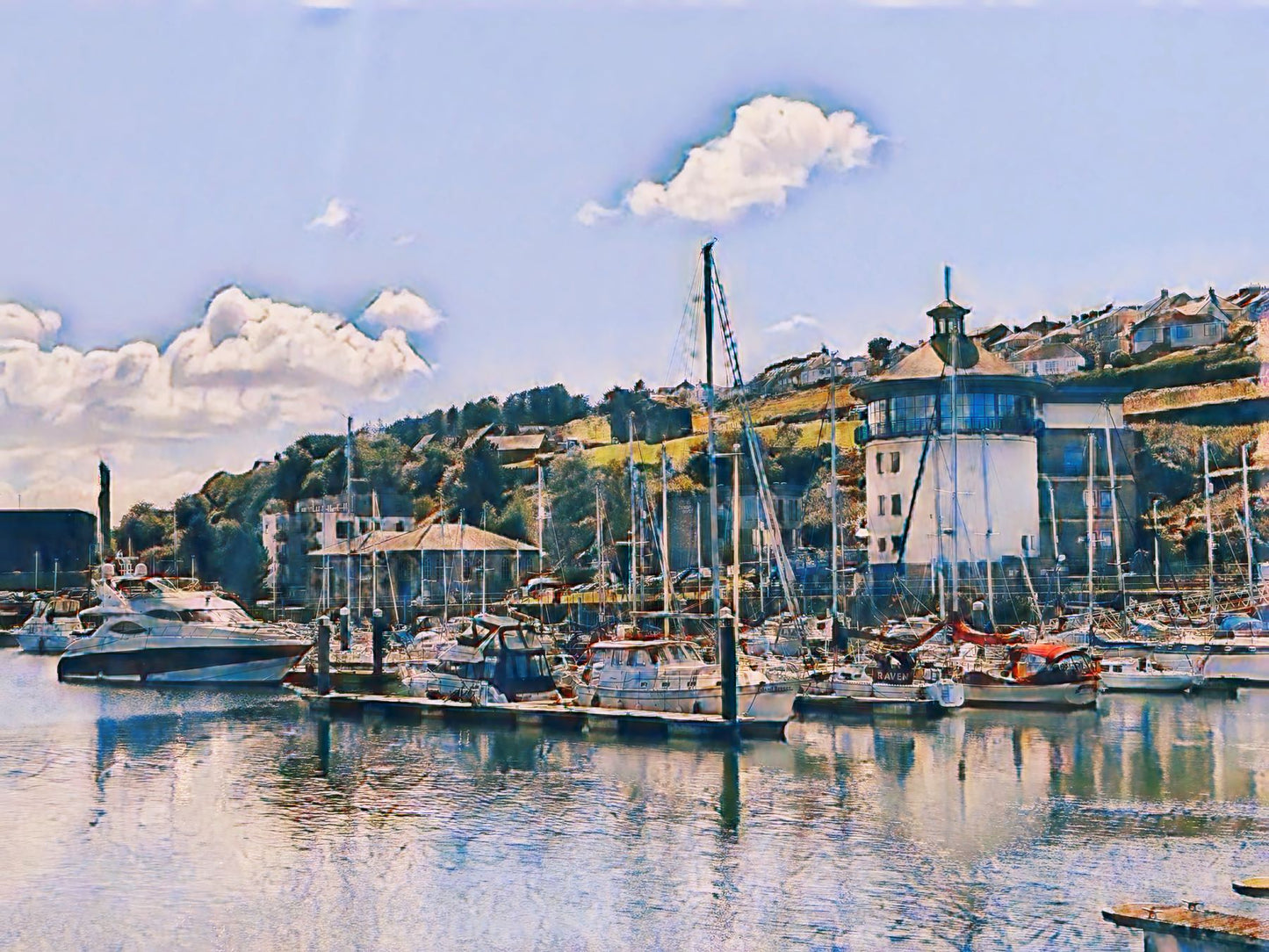 Beacon Blue - Whitehaven Harbour Canvas