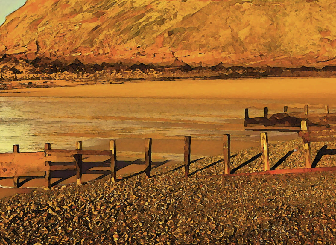 Sunlight Over St Bees Beach Canvas