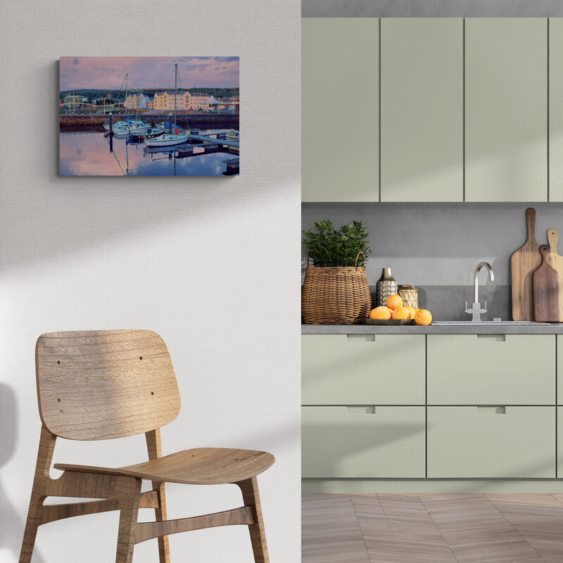 Reflections on Whitehaven Harbour Canvas