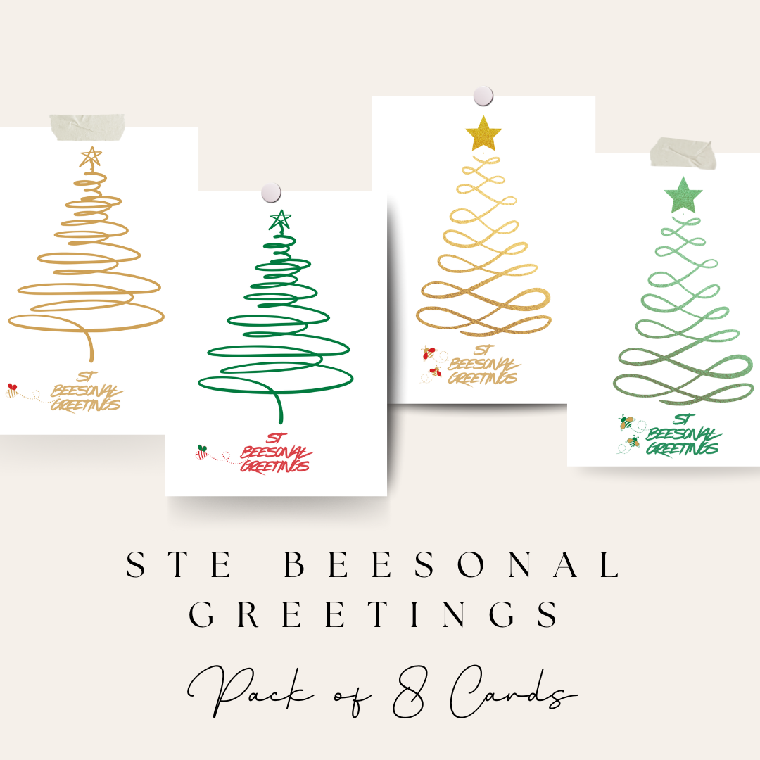 St Beesonal Greetings 8 Pack Christmas Cards