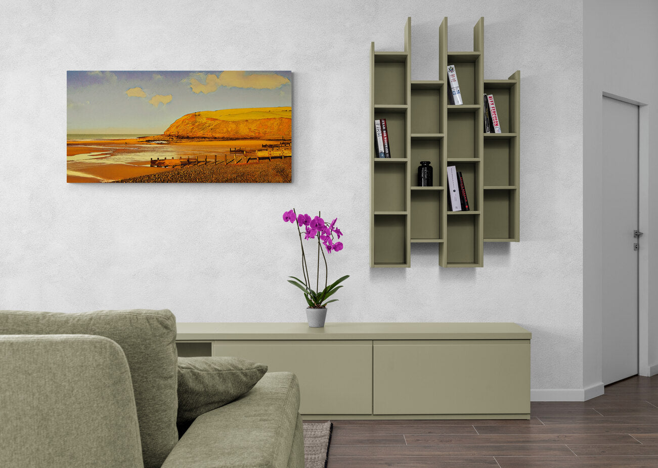 Sunlight Over St Bees Beach Canvas