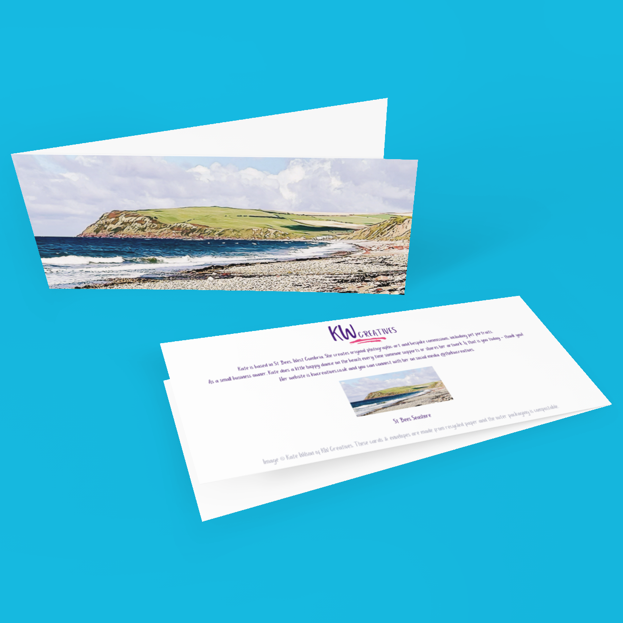 St Bees Seashore Greeting Card
