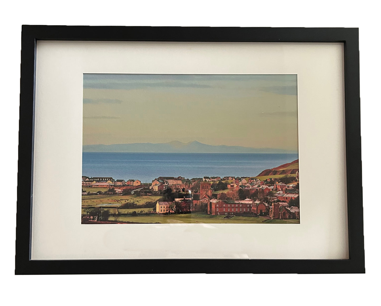 View over St Bees and Isle of Man Giclée A3 Framed Print