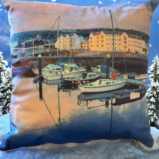 Reflections on Whitehaven Harbour Cushion