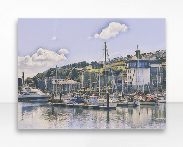 Sunshine on Whitehaven Harbour Canvas