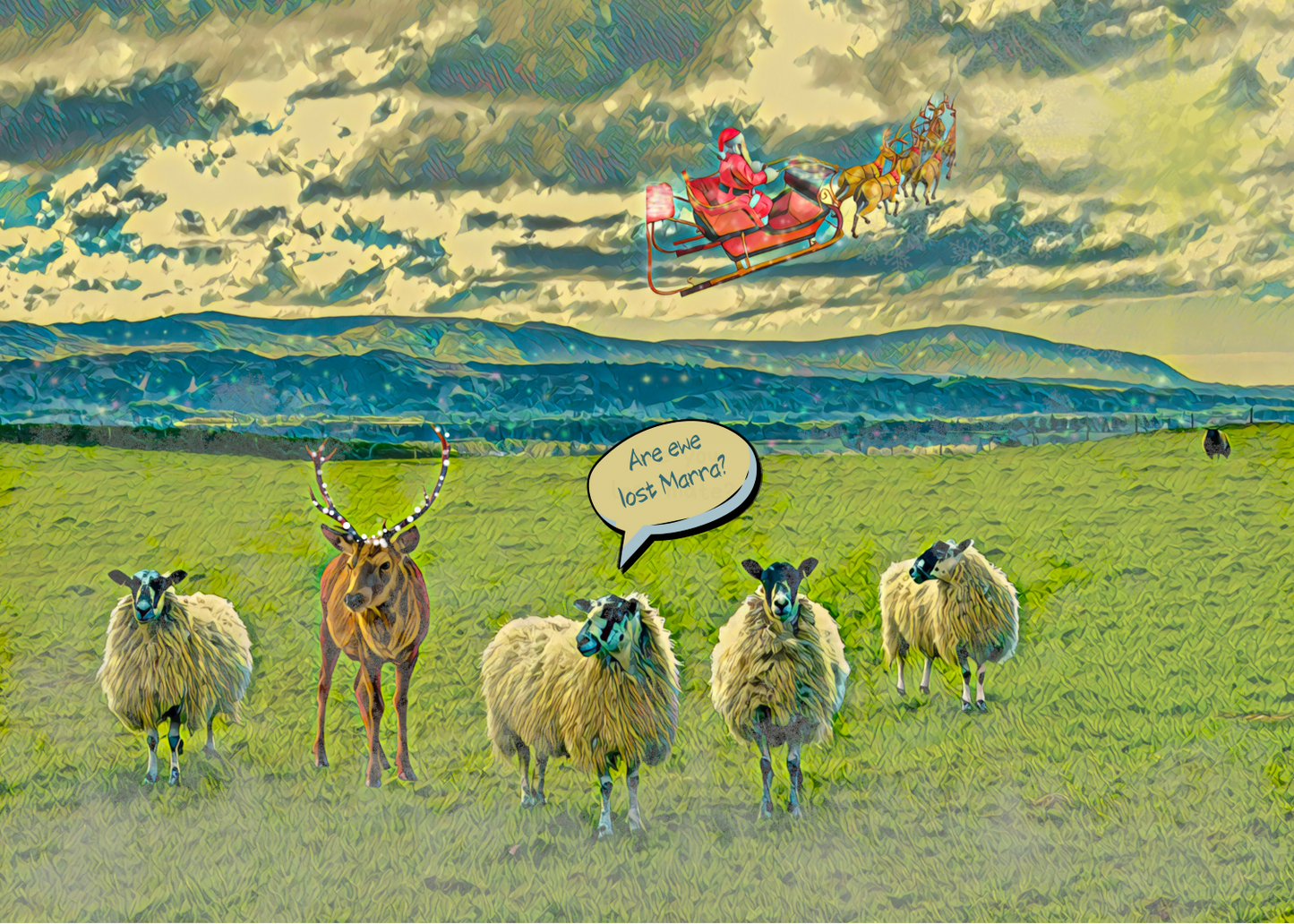 The Lone Ranger Deer Christmas Card