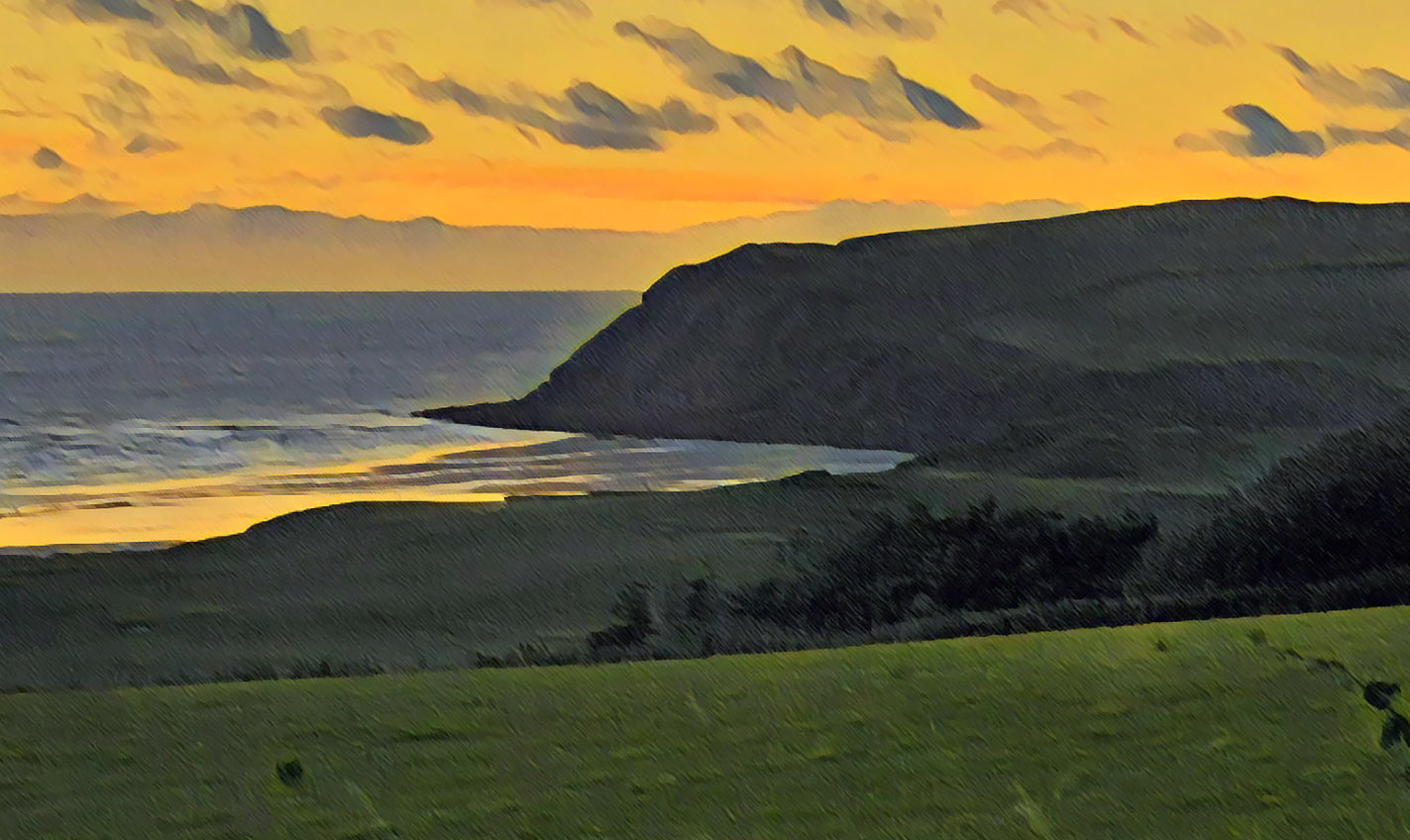 Sunset over St Bees Canvas