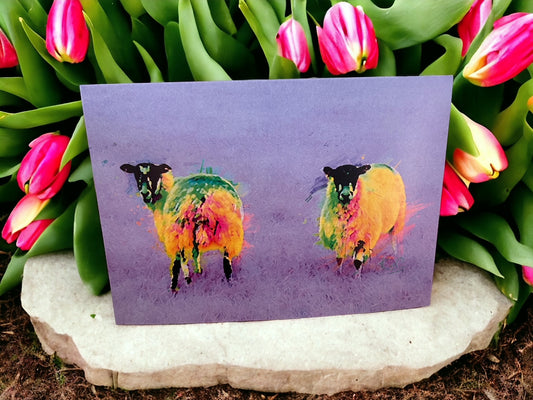 The Cumbrian Ramblers - Psychedelic Sheep Greeting Card