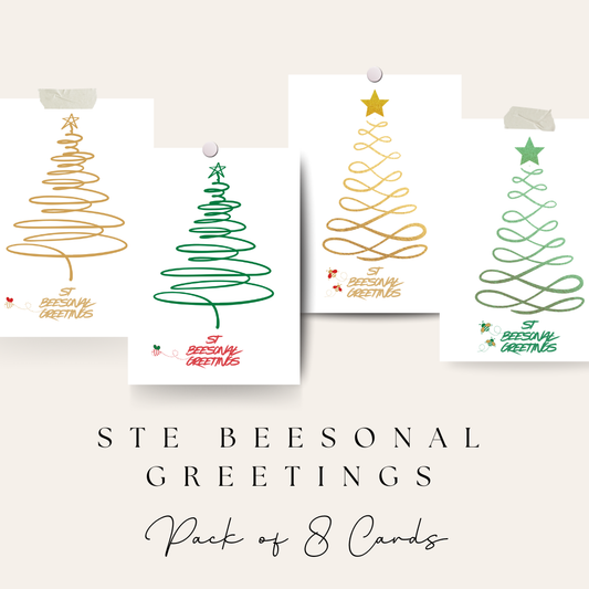 St Beesonal Greetings 8 Pack Christmas Cards