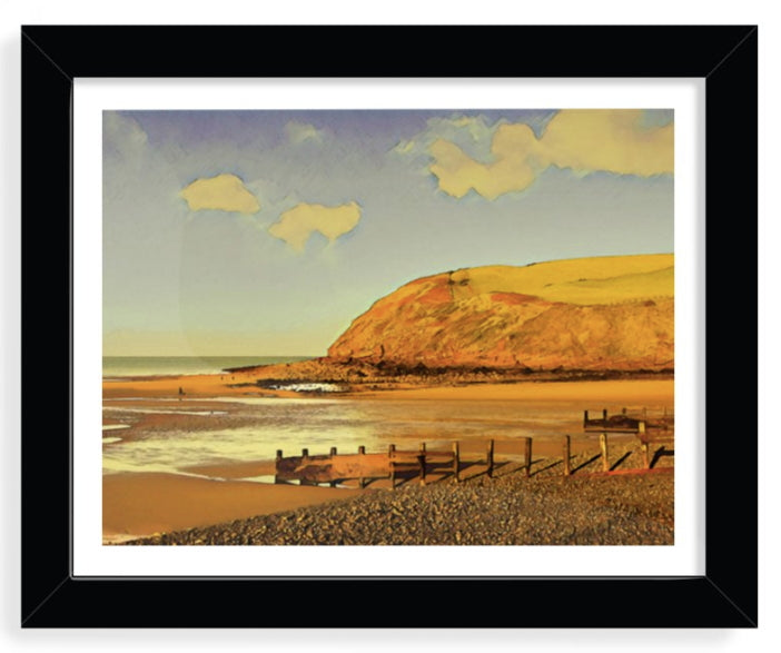 Sunlight over St Bees Beach Framed Photographic Art Print Cumbria KW Creatives