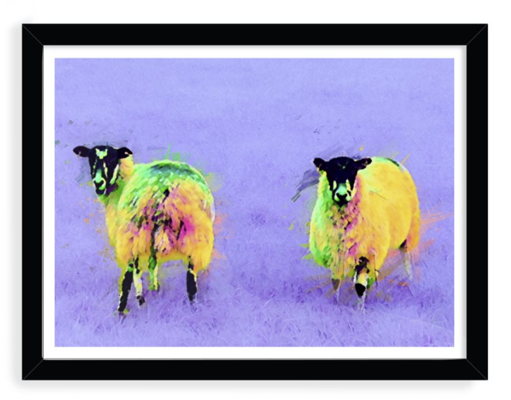 The Cumbrian Ramblers - Psychedelic Sheep Framed Art Print