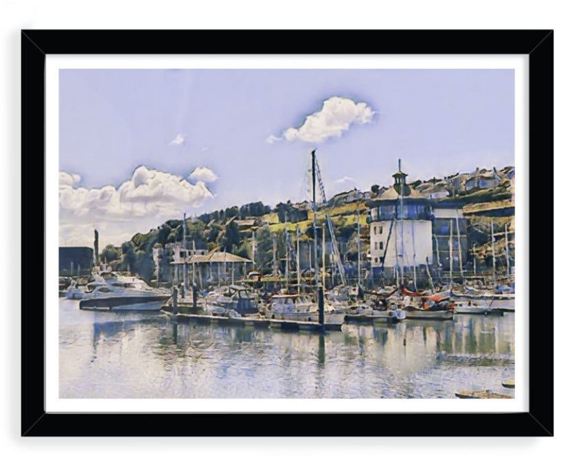 Sunshine on Whitehaven Harbour Framed Art Print