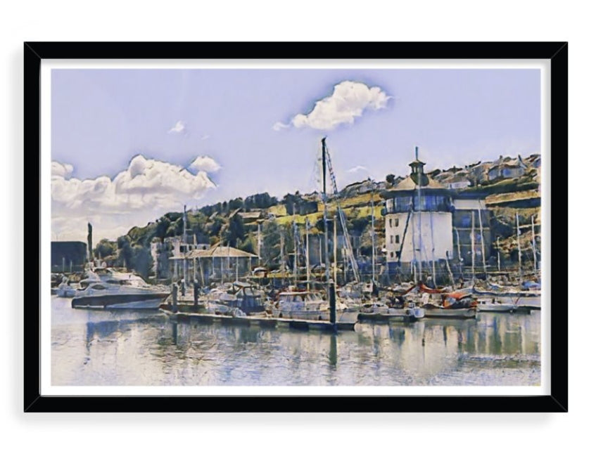 Sunshine on Whitehaven Harbour Framed Art Print