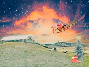 Santa in St Bees - Pit Stop by the Bakehouse