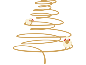 Wishing Ewe a Merry Christmas Gold Card