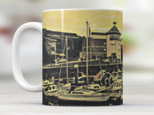 Golden Hour over Whitehaven Harbour Mug