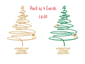 Wishing Ewe a Merry Christmas 4 Christmas Cards Pack